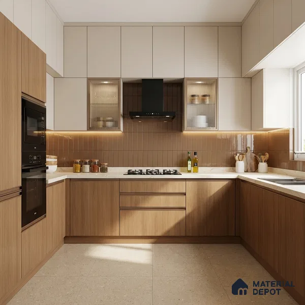 Wooden Look LM 03861 Sap Veneer 8 ft x 4 ft Texture Finish Decorative Laminate - 1 mm | Suitable for TV Unit, Wardrobe, Kitchen Cabinets