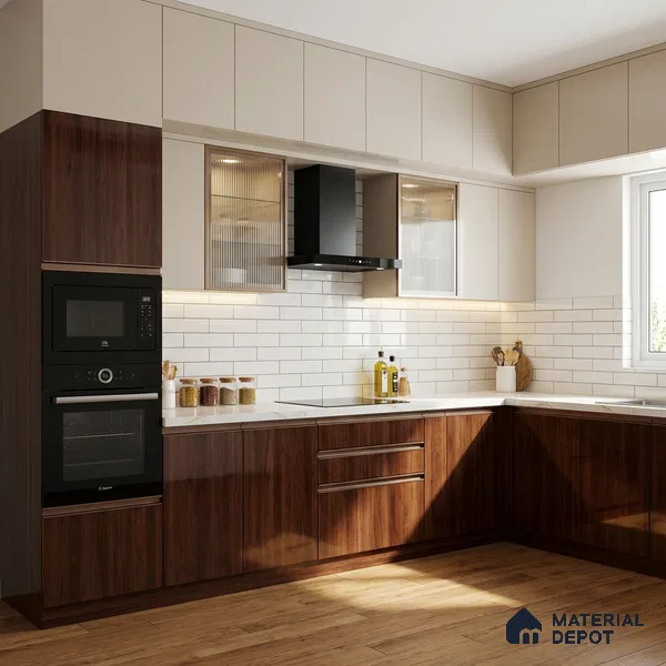 Wooden Look LM 03871 Grace Pine 8 ft x 4 ft High Gloss Finish Decorative Laminate - 1 mm | Suitable for TV Unit, Wardrobe, Kitchen Cabinets