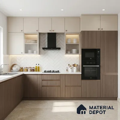 Wooden Look LM 03899 Sepia Beige 8 ft x 4 ft Texture Finish Decorative Laminate - 1 mm | Suitable for TV Unit, Wardrobe, Kitchen Cabinets
