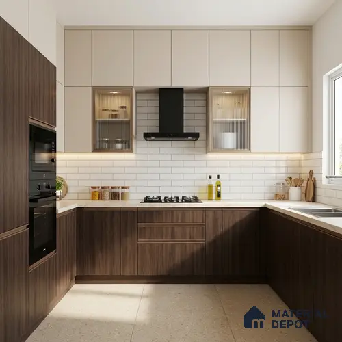 Wooden Look LM 03909 Loreal 8 ft x 4 ft Texture Finish Decorative Laminate - 1 mm | Suitable for TV Unit, Wardrobe, Kitchen Cabinets