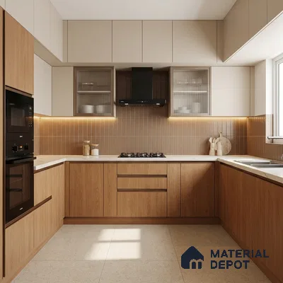 Wooden Look LM 03910 Classy Teak 8 ft x 4 ft Texture Finish Decorative Laminate - 1 mm | Suitable for TV Unit, Wardrobe, Kitchen Cabinets