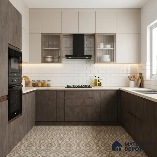 Wooden Look LM 03914 Cemento 8 ft x 4 ft Texture Finish Decorative Laminate - 1 mm | Suitable for TV Unit, Wardrobe, Kitchen Cabinets
