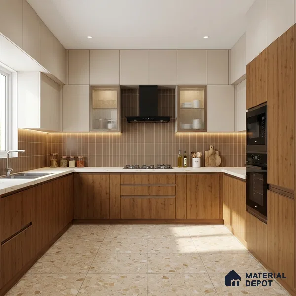 Wooden Look LM 03921 Splen Sunrise 8 ft x 4 ft Texture Finish Decorative Laminate - 1 mm | Suitable for TV Unit, Wardrobe, Kitchen Cabinets