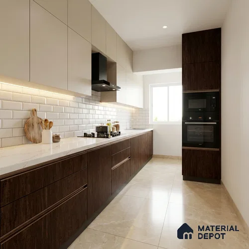 Wooden Look LM 03925 Suton Walnut 8 ft x 4 ft Texture Finish Decorative Laminate - 1 mm | Suitable for TV Unit, Wardrobe, Kitchen Cabinets