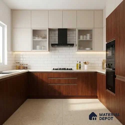 Wooden Look LM 03926 Inca Maple 8 ft x 4 ft Texture Finish Decorative Laminate - 1 mm | Suitable for TV Unit, Wardrobe, Kitchen Cabinets