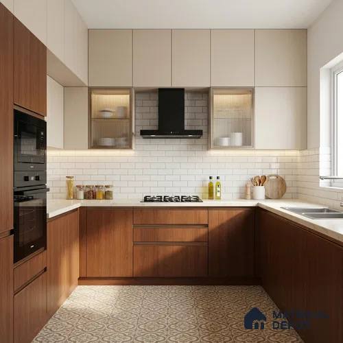 Wooden Look LM 03931 Autumn Mahogany 8 ft x 4 ft Texture Finish Decorative Laminate - 1 mm | Suitable for TV Unit, Wardrobe, Kitchen Cabinets
