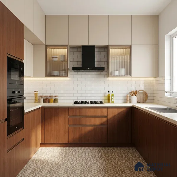 Wooden Look LM 03931 Autumn Mahogany 8 ft x 4 ft Texture Finish Decorative Laminate - 1 mm | Suitable for TV Unit, Wardrobe, Kitchen Cabinets