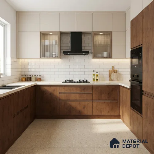 Wooden Look LM 03940 Spice Wood 8 ft x 4 ft Texture Finish Decorative Laminate - 1 mm | Suitable for TV Unit, Wardrobe, Kitchen Cabinets