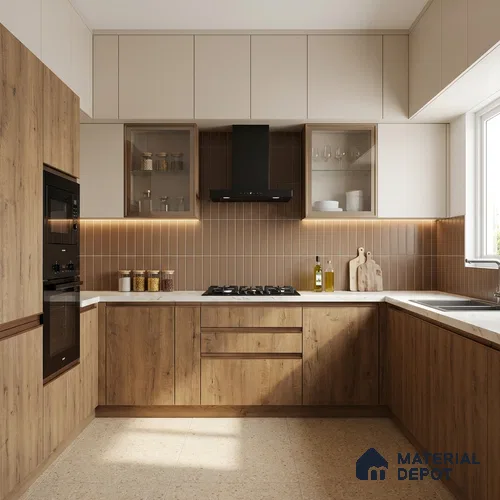 Wooden Look LM 03941 Bunratty Oak 8 ft x 4 ft Texture Finish Decorative Laminate - 1 mm | Suitable for TV Unit, Wardrobe, Kitchen Cabinets