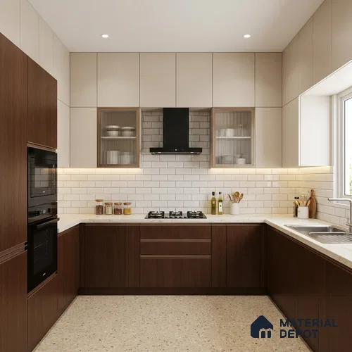 Wooden Look LM 03959 Caramel 8 ft x 4 ft Suede Finish Decorative Laminate - 1 mm | Suitable for TV Unit, Wardrobe, Kitchen Cabinets