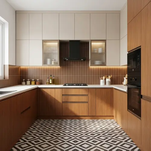 Wooden Look LM 03961 Salop Teak 8 ft x 4 ft Suede Finish Decorative Laminate - 1 mm | Suitable for TV Unit, Wardrobe, Kitchen Cabinets
