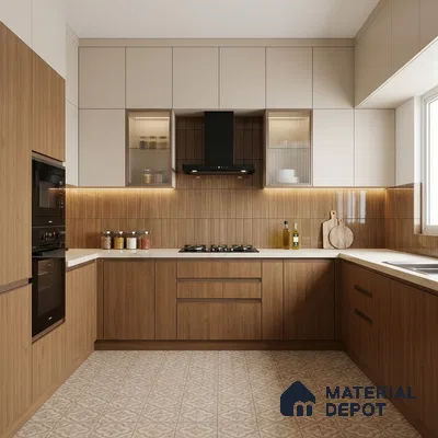 Wooden Look LM 03962 Montana 8 ft x 4 ft Suede Finish Decorative Laminate - 1 mm | Suitable for TV Unit, Wardrobe, Kitchen Cabinets