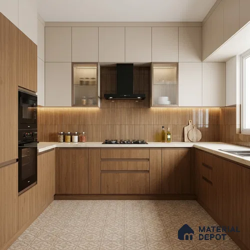 Wooden Look LM 03962 Montana 8 ft x 4 ft Suede Finish Decorative Laminate - 1 mm | Suitable for TV Unit, Wardrobe, Kitchen Cabinets