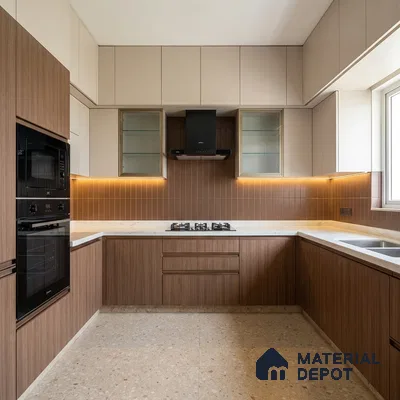 Wooden Look LM 03970 Canyon Brown 8 ft x 4 ft Suede Finish Decorative Laminate - 1 mm | Suitable for TV Unit, Wardrobe, Kitchen Cabinets
