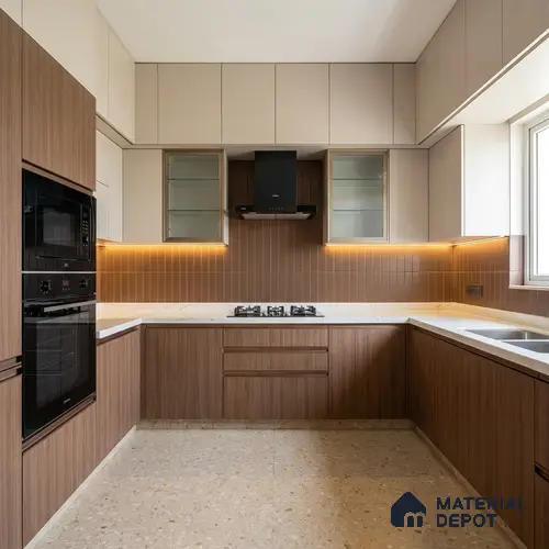 Wooden Look LM 03970 Canyon Brown 8 ft x 4 ft Suede Finish Decorative Laminate - 1 mm | Suitable for TV Unit, Wardrobe, Kitchen Cabinets