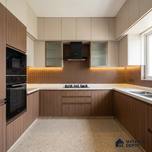 Wooden Look LM 03970 Canyon Brown 8 ft x 4 ft Suede Finish Decorative Laminate - 1 mm | Suitable for TV Unit, Wardrobe, Kitchen Cabinets
