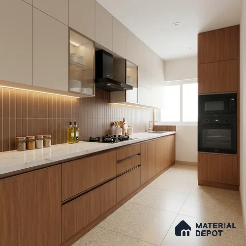Wooden Look LM 03971 Terra Wood 8 ft x 4 ft Suede Finish Decorative Laminate - 1 mm | Suitable for TV Unit, Wardrobe, Kitchen Cabinets