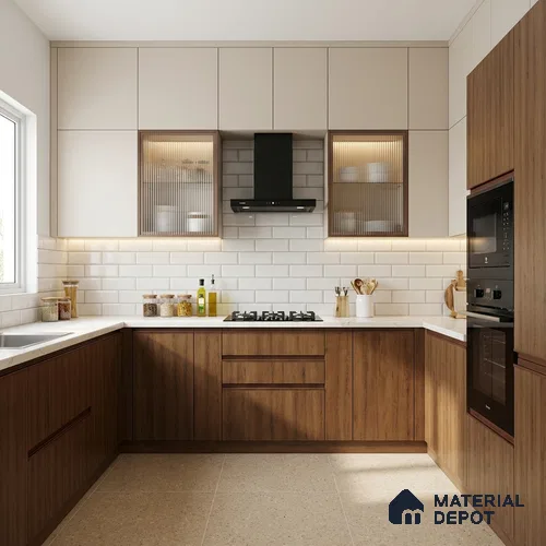 Wooden Look LM 03981 Malaysian Wood 8 ft x 4 ft Suede Finish Decorative Laminate - 1 mm | Suitable for TV Unit, Wardrobe, Kitchen Cabinets