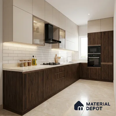 Wooden Look LM 03983 Payne Birch 8 ft x 4 ft Suede Finish Decorative Laminate - 1 mm | Suitable for TV Unit, Wardrobe, Kitchen Cabinets