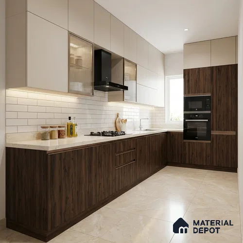 Wooden Look LM 03983 Payne Birch 8 ft x 4 ft Suede Finish Decorative Laminate - 1 mm | Suitable for TV Unit, Wardrobe, Kitchen Cabinets