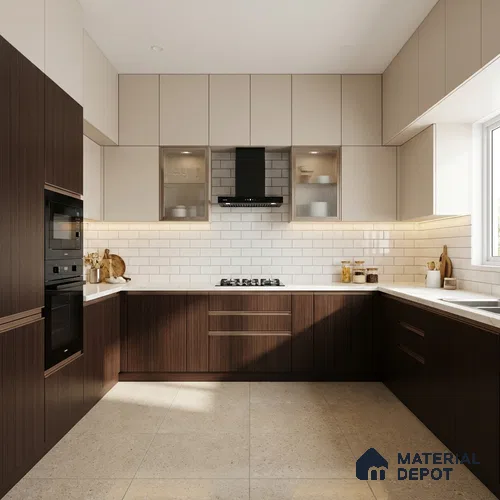 Wooden Look LM 03984 Fluguls 8 ft x 4 ft Suede Finish Decorative Laminate - 1 mm | Suitable for TV Unit, Wardrobe, Kitchen Cabinets