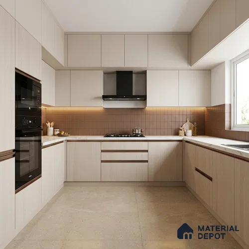Wooden Look LM 03985 Ice Wood 8 ft x 4 ft Suede Finish Decorative Laminate - 1 mm | Suitable for TV Unit, Wardrobe, Kitchen Cabinets