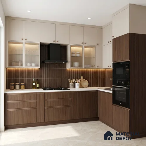 Wooden Look LM 03986 Texas Combi 8 ft x 4 ft Suede Finish Decorative Laminate - 1 mm | Suitable for TV Unit, Wardrobe, Kitchen Cabinets