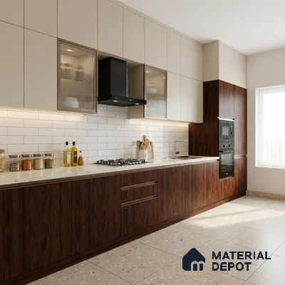 Wooden Look LM 03991 Sisam Walnut 8 ft x 4 ft Suede Finish Decorative Laminate - 1 mm | Suitable for TV Unit, Wardrobe, Kitchen Cabinets