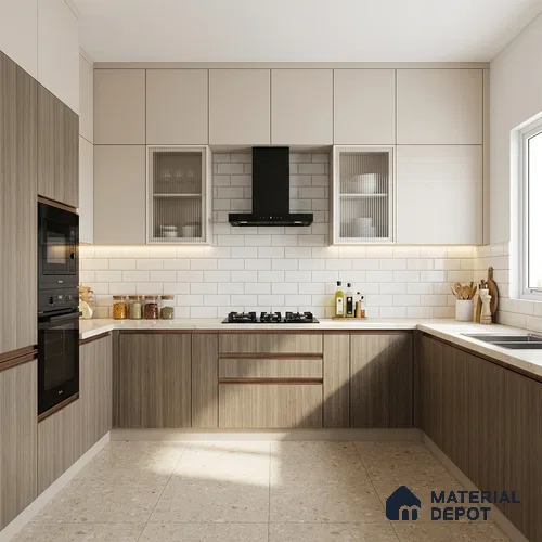 Wooden Look LM 05328 Grey Magic 8 ft x 4 ft Texture Finish Decorative Laminate - 1 mm | Suitable for TV Unit, Wardrobe, Kitchen Cabinets
