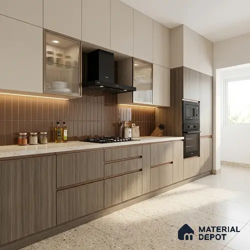 Wooden Look LM 05329 Grey Magic 8 ft x 4 ft Texture Finish Decorative Laminate - 1 mm | Suitable for TV Unit, Wardrobe, Kitchen Cabinets