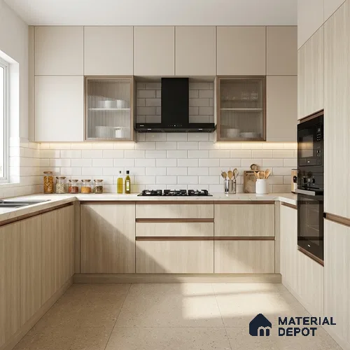 Wooden Look LM 05330 Urban Wood 8 ft x 4 ft Texture Finish Decorative Laminate - 1 mm | Suitable for TV Unit, Wardrobe, Kitchen Cabinets
