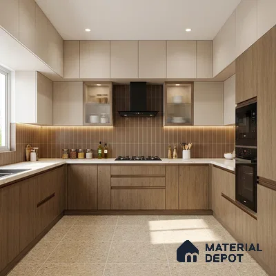 LM 05343 Pine Oak Dark 8 ft x 4 ft Texture Finish Decorative Laminate - 1 mm | Suitable for TV Unit, Wardrobe, Kitchen Cabinets