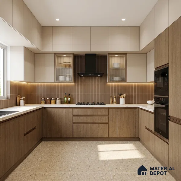 LM 05343 Pine Oak Dark 8 ft x 4 ft Texture Finish Decorative Laminate - 1 mm | Suitable for TV Unit, Wardrobe, Kitchen Cabinets
