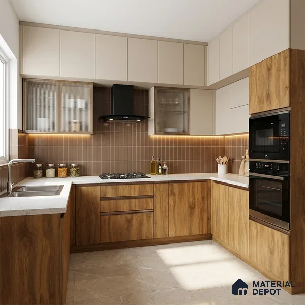 Wooden Look LM 07178 8 ft x 4 ft Texture Finish Decorative Laminate - 1 mm | Suitable for TV Unit, Wardrobe, Kitchen Cabinets
