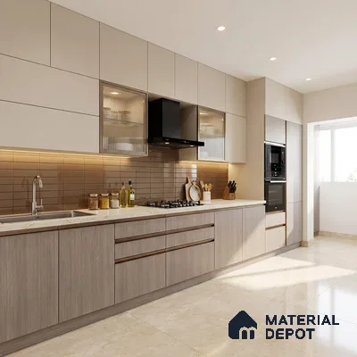 Wooden Look LM 10880 8 ft x 4 ft Texture Finish Decorative Laminate - 1 mm | Suitable for TV Unit, Wardrobe, Kitchen Cabinets