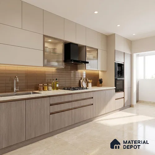 Wooden Look LM 10880 8 ft x 4 ft Texture Finish Decorative Laminate - 1 mm | Suitable for TV Unit, Wardrobe, Kitchen Cabinets
