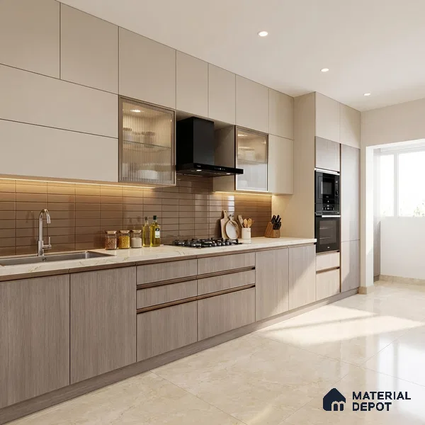 Wooden Look LM 10880 8 ft x 4 ft Texture Finish Decorative Laminate - 1 mm | Suitable for TV Unit, Wardrobe, Kitchen Cabinets