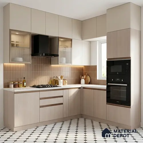Wooden Look LM 10881 8 ft x 4 ft Texture Finish Decorative Laminate - 1 mm | Suitable for TV Unit, Wardrobe, Kitchen Cabinets