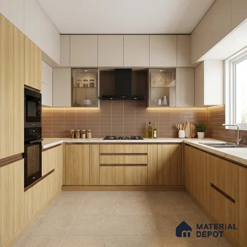 Wooden Look LM 10891 Tahiti Samao Oak 8 ft x 4 ft Texture Finish Decorative Laminate - 1 mm | Suitable for TV Unit, Wardrobe, Kitchen Cabinets