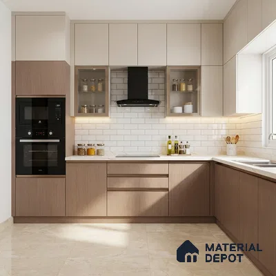 Wooden Look LM 10903 Ponderos Wood Dark 8 ft x 4 ft Texture Finish Decorative Laminate - 1 mm | Suitable for TV Unit, Wardrobe, Kitchen Cabinets