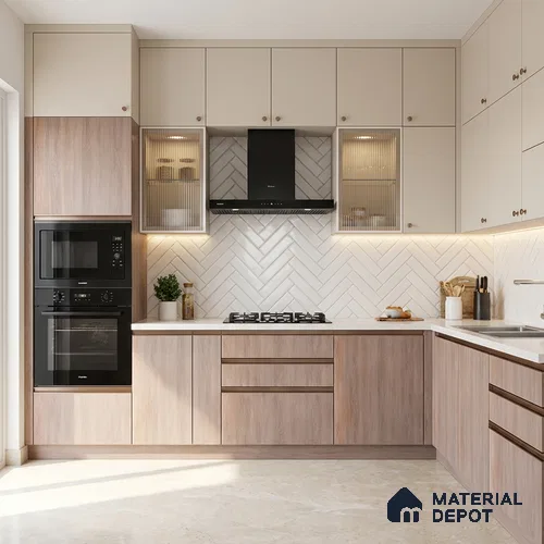 Wooden Look LM 10905 Rearwood Snow 8 ft x 4 ft Texture Finish Decorative Laminate - 1 mm | Suitable for TV Unit, Wardrobe, Kitchen Cabinets