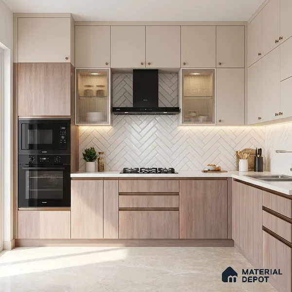 Wooden Look LM 10905 Rearwood Snow 8 ft x 4 ft Texture Finish Decorative Laminate - 1 mm | Suitable for TV Unit, Wardrobe, Kitchen Cabinets