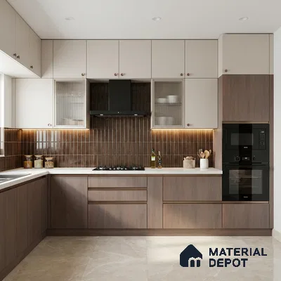 Wooden Look LM 10906 Rearwood Sand 8 ft x 4 ft Texture Finish Decorative Laminate - 1 mm | Suitable for TV Unit, Wardrobe, Kitchen Cabinets