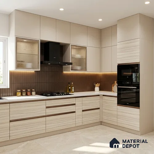 Wooden Look LM 10908 Capetown Cherry 8 ft x 4 ft Texture Finish Decorative Laminate - 1 mm | Suitable for TV Unit, Wardrobe, Kitchen Cabinets
