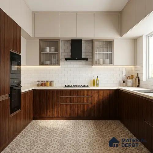 Wooden Look LM 10929 Chestnut Oak 8 ft x 4 ft Texture Finish Decorative Laminate - 1 mm | Suitable for TV Unit, Wardrobe, Kitchen Cabinets