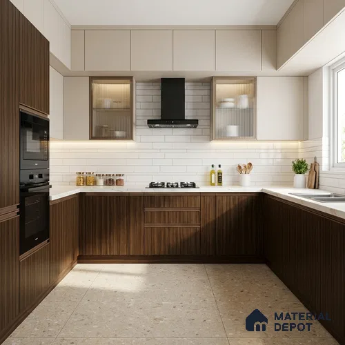 Wooden Look LM 10932 Antique Wood 8 ft x 4 ft Texture Finish Decorative Laminate - 1 mm | Suitable for TV Unit, Wardrobe, Kitchen Cabinets