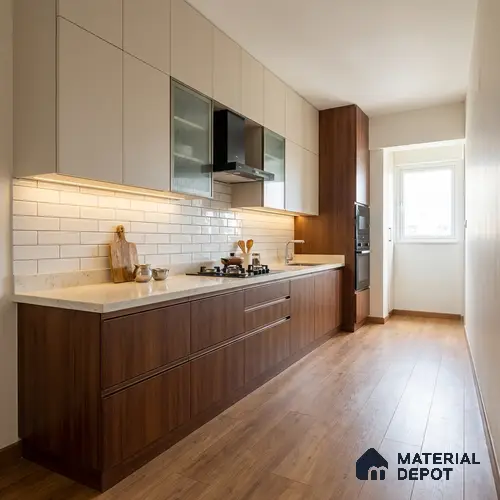 Wooden Look LM 10935 Red Teak 8 ft x 4 ft Texture Finish Decorative Laminate - 1 mm | Suitable for TV Unit, Wardrobe, Kitchen Cabinets