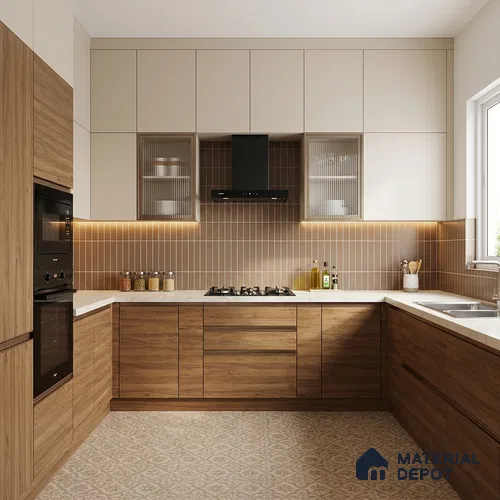 Wooden Look LM 10945 Natrual Delight 8 ft x 4 ft Texture Finish Decorative Laminate - 1 mm | Suitable for TV Unit, Wardrobe, Kitchen Cabinets