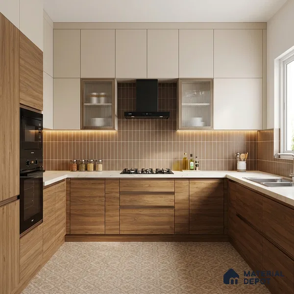 Wooden Look LM 10945 Natrual Delight 8 ft x 4 ft Texture Finish Decorative Laminate - 1 mm | Suitable for TV Unit, Wardrobe, Kitchen Cabinets