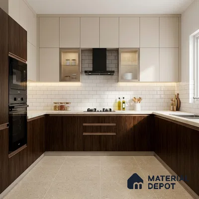 Wooden Look LM 10948 Lyon Walnut 8 ft x 4 ft Texture Finish Decorative Laminate - 1 mm | Suitable for TV Unit, Wardrobe, Kitchen Cabinets